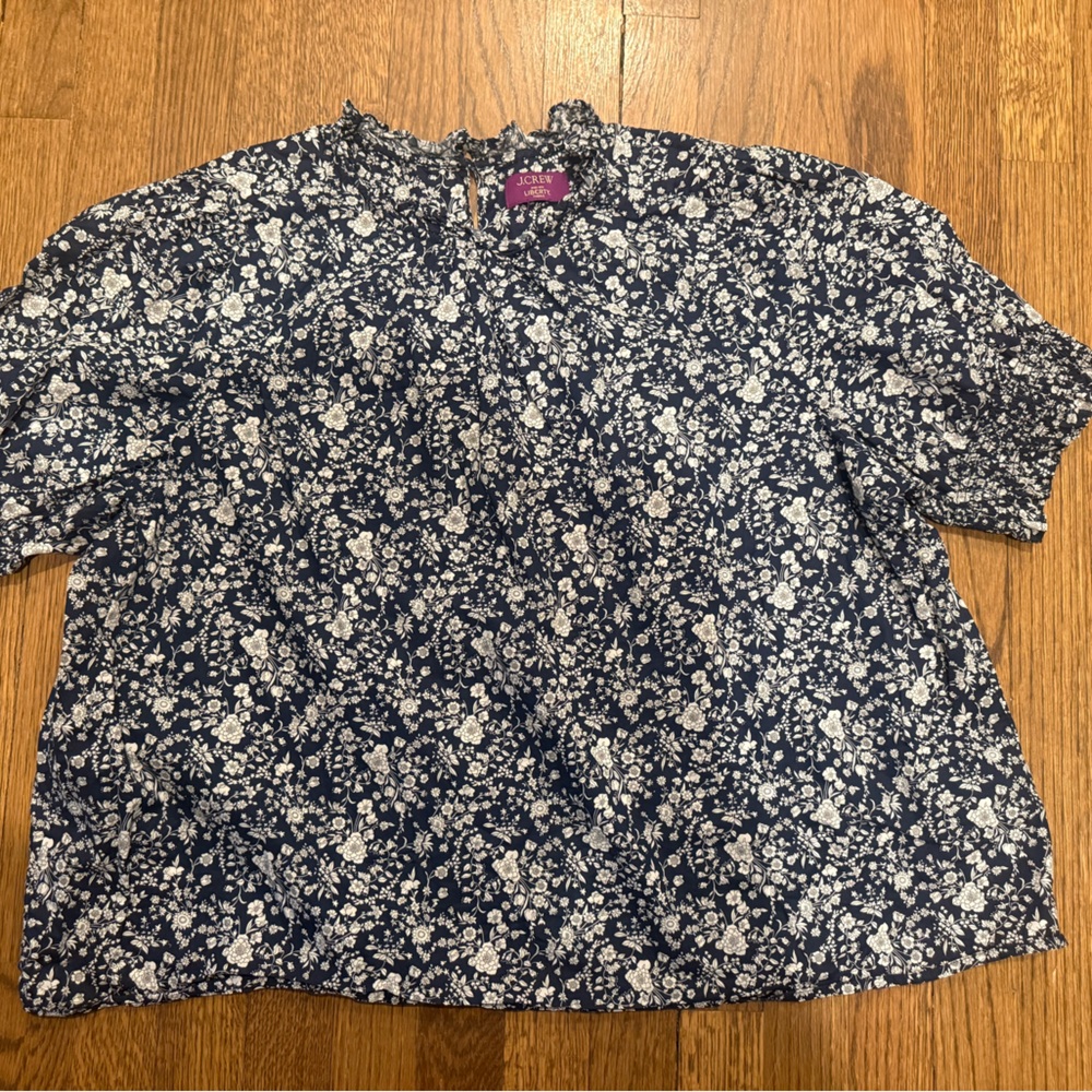 J crew liberty Floral Print Blouse